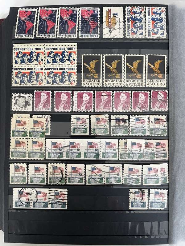 USA - 1966-1968 good selection of mint and used stamps, good value lot (7 photos)